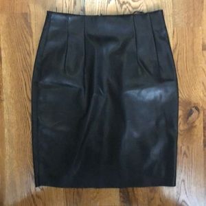 Faux leather skirt
